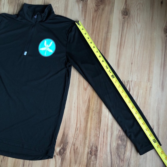 Performance Long Sleeve Tee Shirt SHE POWER MARATHON 1/4 Zip Large Black Women’s - Picture 10 of 16